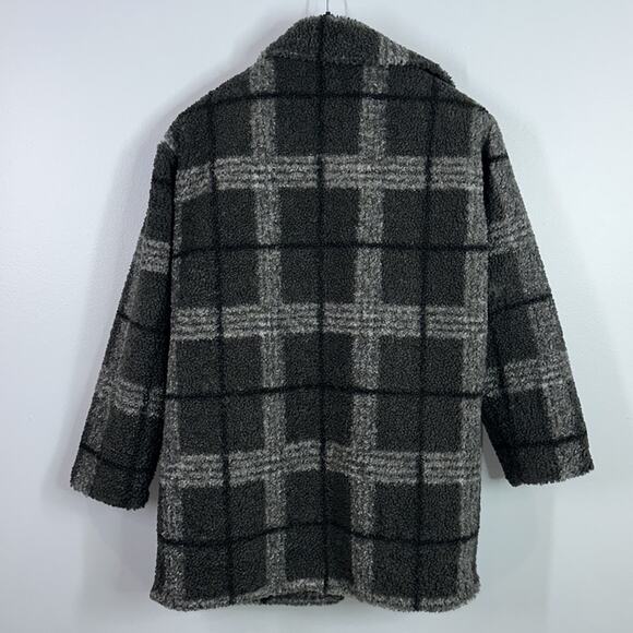 NVLT Berber plaid oversized shirt jacket Shaket size Small - Picture 3 of 7